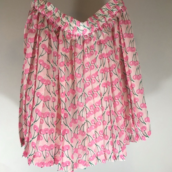 Cherry plisse mini skirt - Picture 1 of 7
